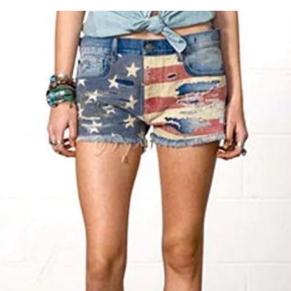 Denim & Supply Ralph Lauren American Flag Jean Shorts